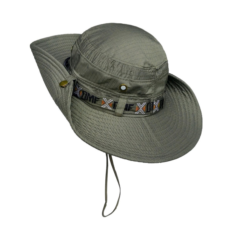 New Fashion Summer Bucket Hat Cowboy Men Outdoor Fishing Hiking Beach Hats  Mesh Breathable Anti UV Sun Cap Large Wide Brim