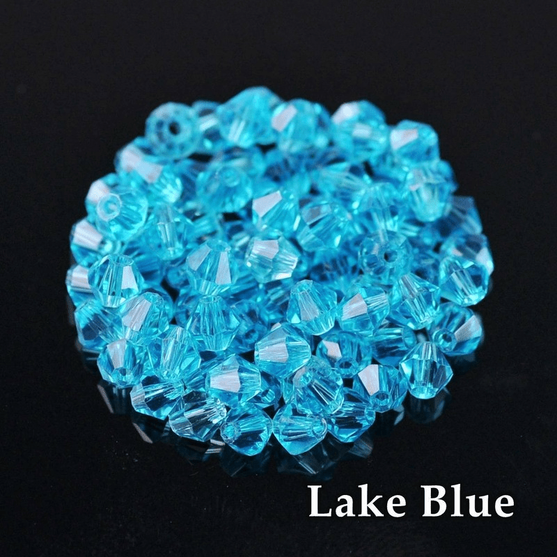 100 Beads Crystal Bicone, Bicone Beads Crystal 4mm