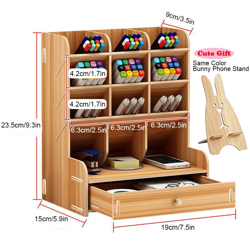 1pc Organizer Matite In Legno Organizer Penne Scrivania - Temu Italy