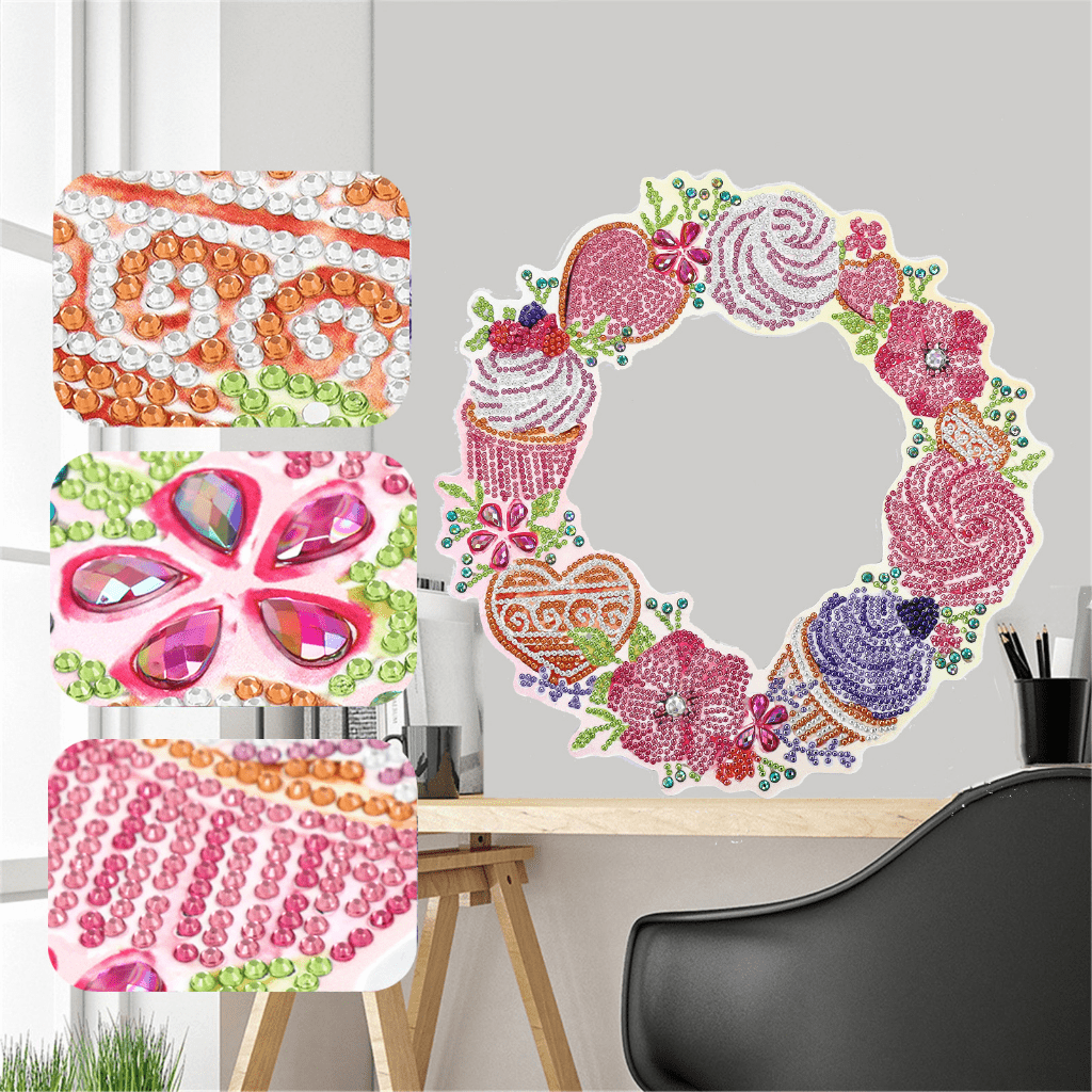 DIY Merry Christmas Diamond Art Painting, LED Lamp Special Shaped Crystal  Wreath Mosaic Kits for Home Wall Decor Gift Adults and Kids 