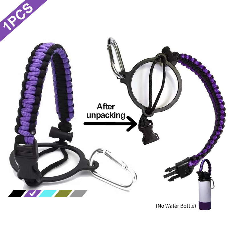 HYDRO CELL Wide Mouth Paracord Handle - Strap Carrier with Safety Ring and  Carabiner. Compatible with 14