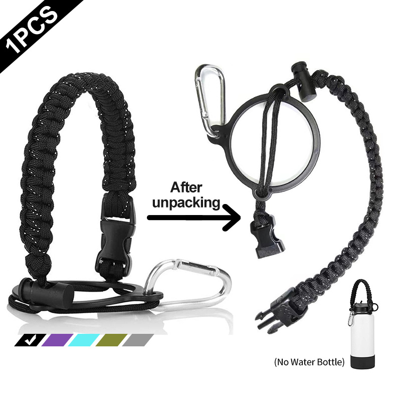  Paracord Handle for Water Bottle  Paracord Handle for Water  Bottle - Non-Slip Hand-Woven Water Bottle Handle Strap with Silicone Boot  Buogint : Sports & Outdoors