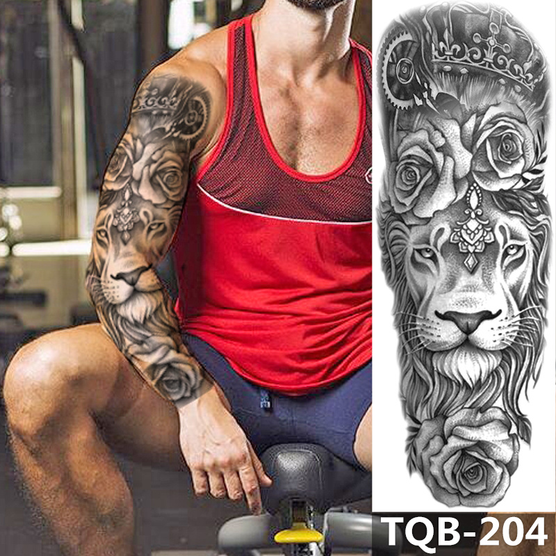 Large Lion Skull Evil Eye Temporary Tattoos Waterproof Realistic Fake  Tattoos For Adults Full Arm Leg Coverage  Save Money On Temu  Temu