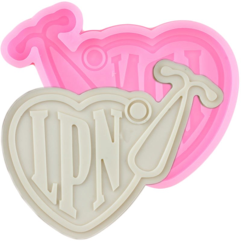 LVN picture or badge mold shaped silicone mold to use with resin