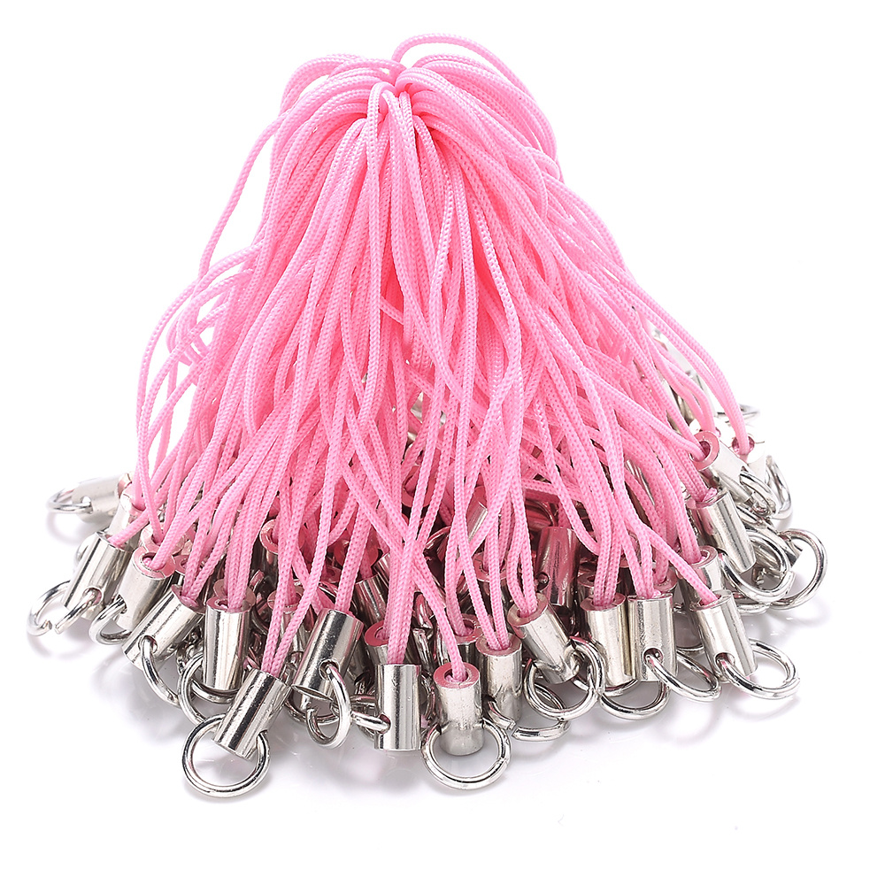 100pcs Mix Polyester Cord With Jump Ring Lanyard Rope For Making Keychain  DIY Craft Pendant Handmade Materials