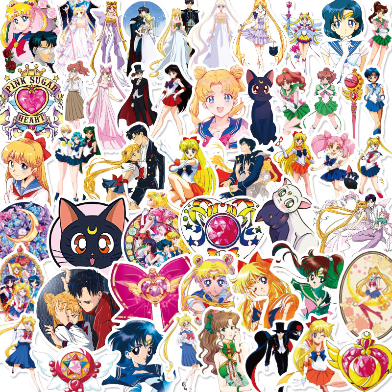 50pcs of Cute Cartoon Anime Girl Stickers - Perfect for Phones, Water  Bottles & Notebooks!