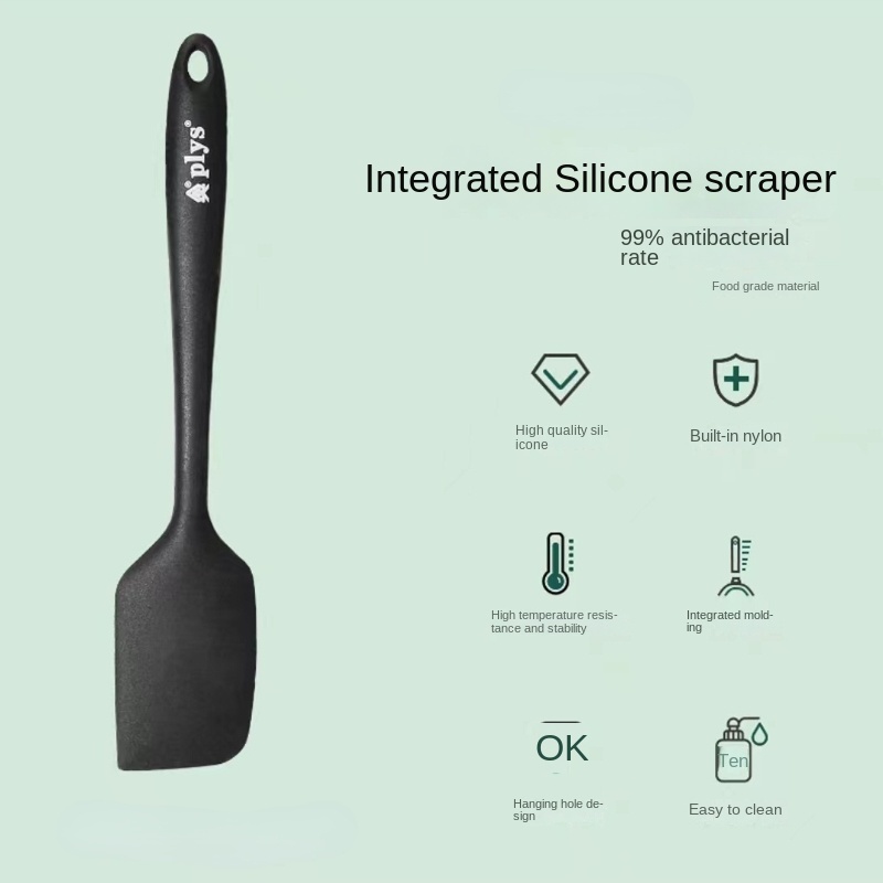 Silicone Spatula Baking Rubber Scraper integrated high temperature  resistanc-=m