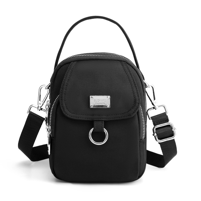 Women's Nylon Crossbody Bag Mini Multi Layer Handbag Casual Phone Purse ...