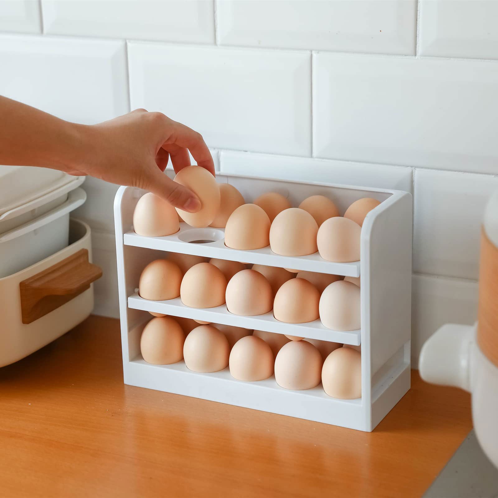 1 Huevera Refrigerador Contenedor Huevos Presión - Temu