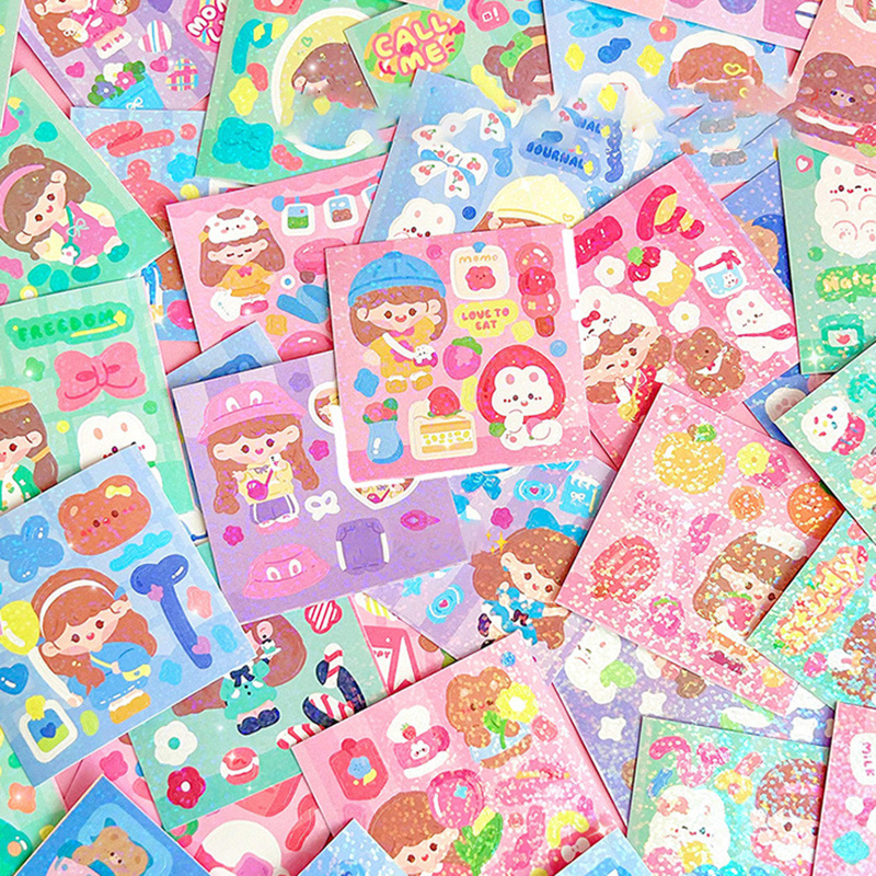 Creative Cute/kawaii Card Sticker Set Diy Card Plate! - Temu