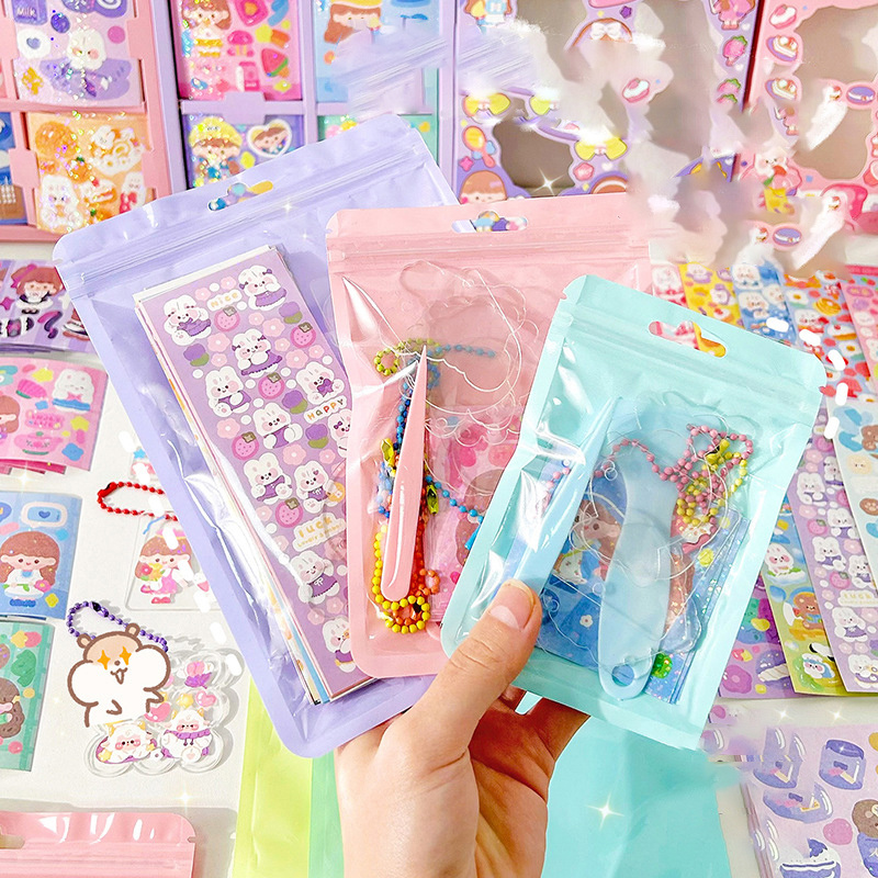 Creative Cute/kawaii Card Sticker Set Diy Card Plate! - Temu