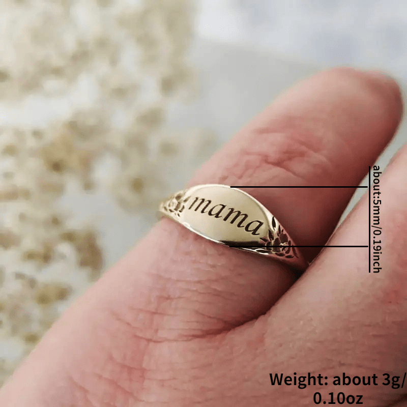 Women Ring Creative Letter Fashion Alloy Jewelry Ring Finger Ring Simple  Band