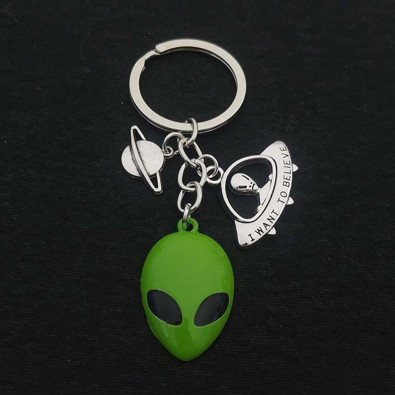 UFO Collection: High Quality Alien Head Stainless Steel Key Ring
