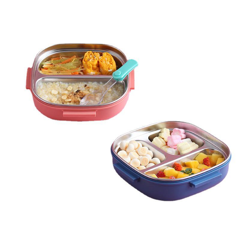 500ML Stainless Steel Bento Box Insulated Lunch Box For Kids Toddler Girls  Metal Portion Sections Leakproof Lunch Container Box