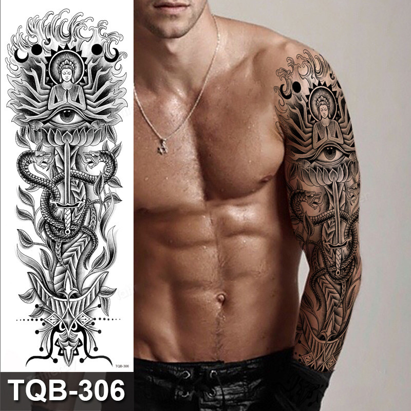 Large Temporary Tatoo for Men Tattoo Body Art Full Back Sexy Tattoo Sticker  Lion
