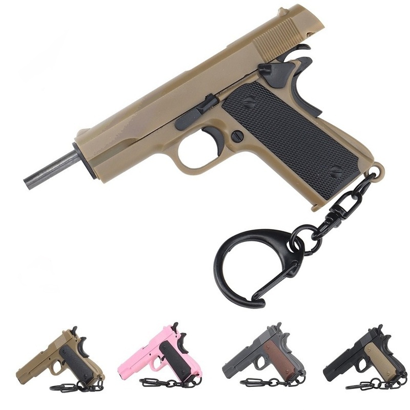 Mini Metal Water Gun Air Gun Keychain Pendant For Men - Temu