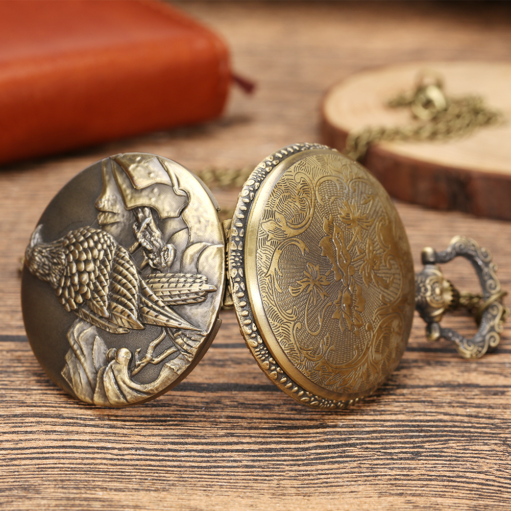 Gold pocket watch online with eagle