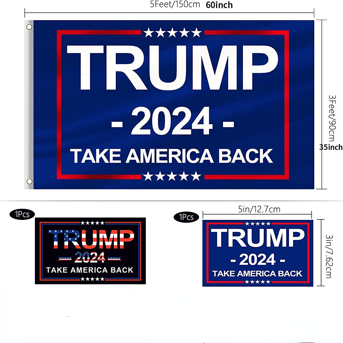 1pc politics flag 3x5ft with grommets trump 2024 take america back slogan flag presidential election flag american flag home decor room decor outdoor decor for party decor anniversary party favor activities decoration details 4
