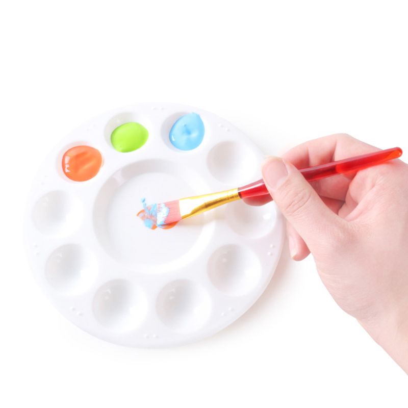 Paint Palette Tray Round Plastic Watercolor Mixing Palette DIY Craft Kids  Art Supplies