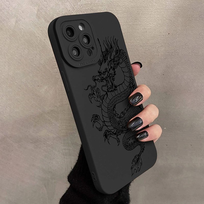 dragon printed phone case for iphone14 14plus 14pro 14pro max iphone13 13mini 13pro 13pro max iphone12 12mini 12pro 12pro max iphone11 11pro 11pro max iphonex xr xs xs max iphone 8 8plus 7 7plus iphone se gift for birthday easter details 1