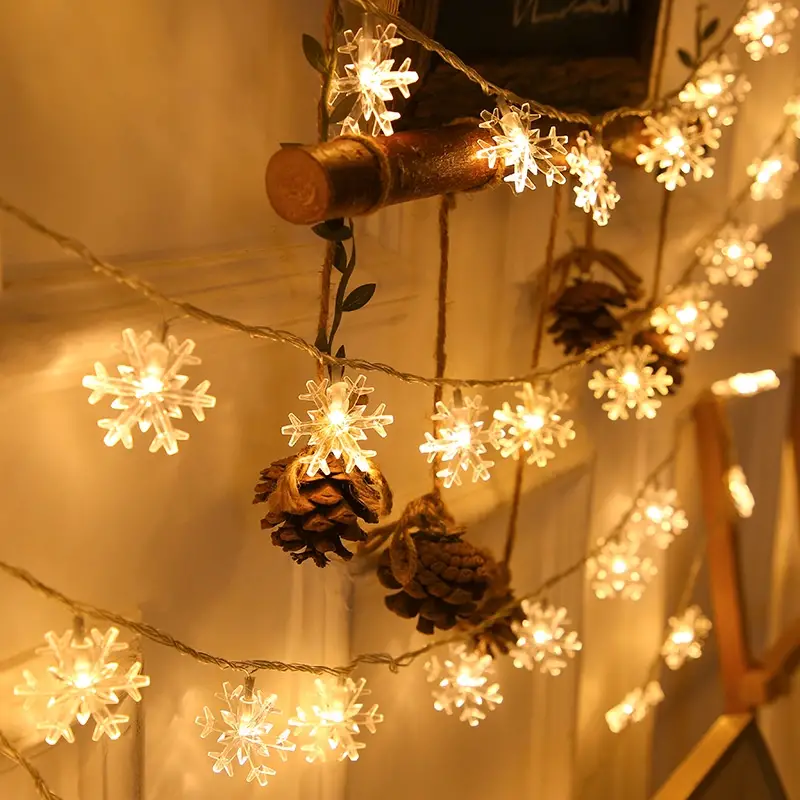 Romantic Led Snowflake Curtain Lights For Weddings Parties - Temu