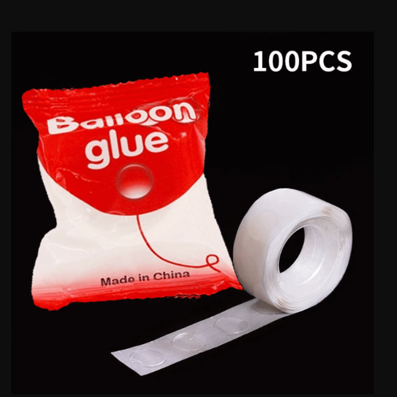 1000pcs (10 Rolls) Balloon Tape Strip of Glue Removable Adhesive Point Tape  Non-Liquid Scrapbook Party