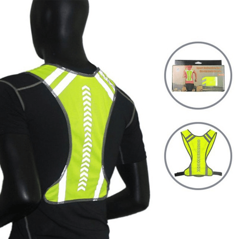 reflective outdoor cycling protective tank top motocycle harness night running clothing for women and men details 0