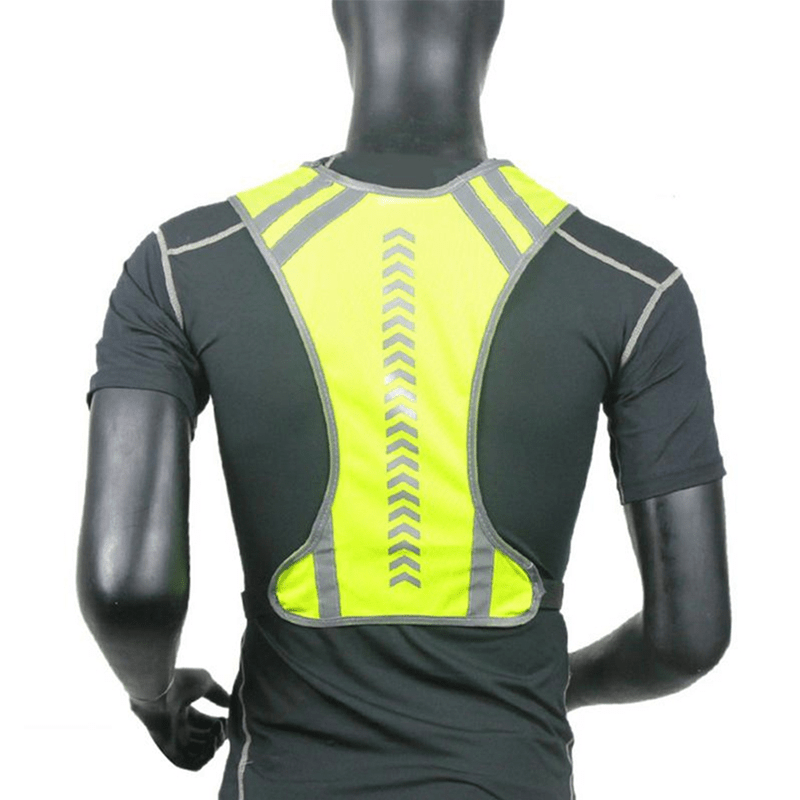 reflective outdoor cycling protective tank top motocycle harness night running clothing for women and men details 3
