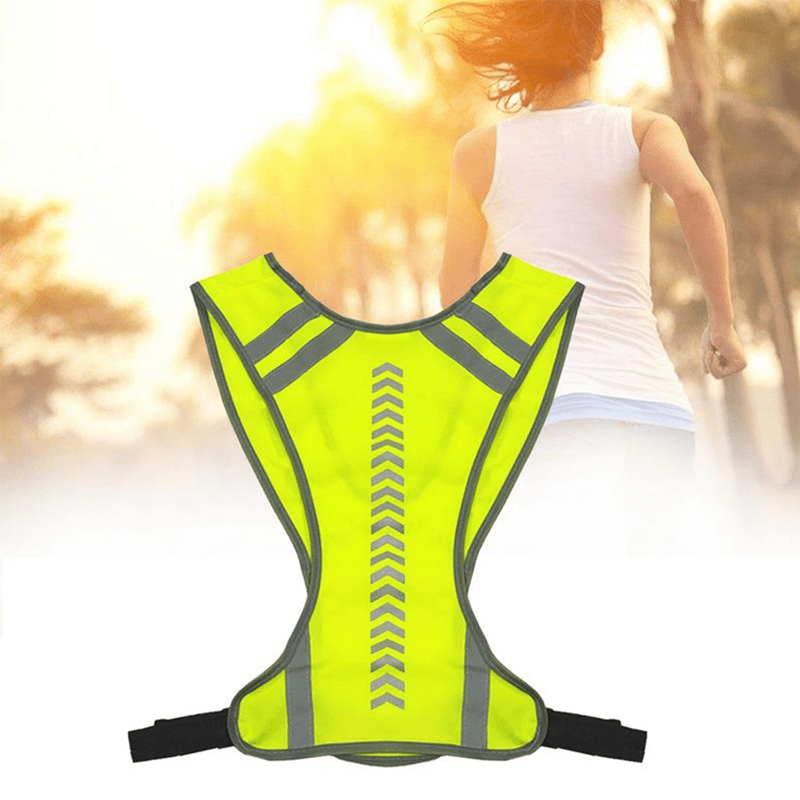 reflective outdoor cycling protective tank top motocycle harness night running clothing for women and men details 6