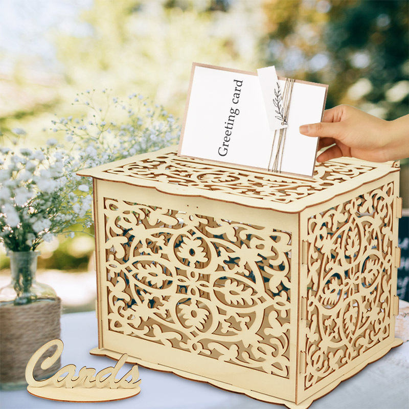 Wood wedding card box Wedding envelope box Wedding card holder Wedding  money box