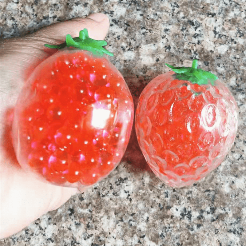 1pc, Strawberry Beads Stress Ball Toy, Stress Relief Toy, Classic Squeeze  Toy, Party Favors, Holiday Gifts, Office Stress Relief Toy