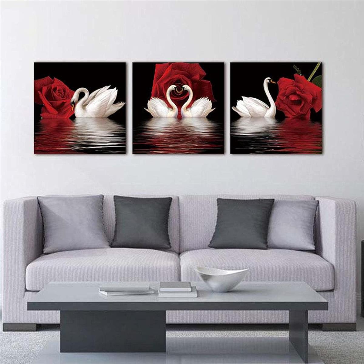 Rose Red Canvas set/2 Paintings Wall selling dec