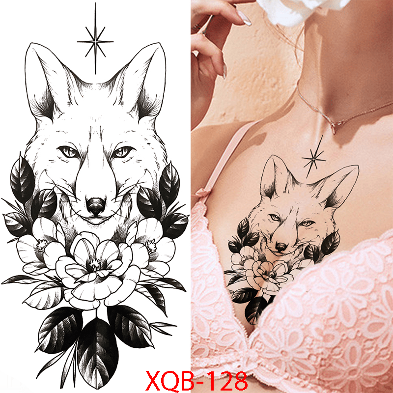 3d 3d Flower Sticker Temporary Tattoo For Legs Arms Chest - Temu