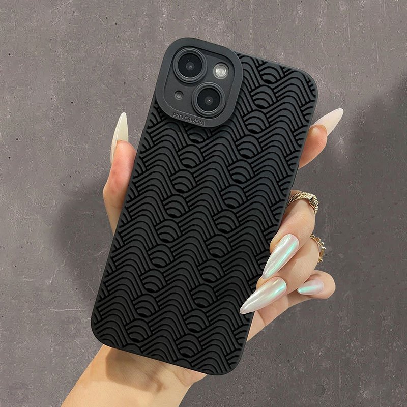 Brown 3D Square Cube Plating Cute Phone Cases For iPhone 14 13 12 11 Pro  Max XS X XR 14 Plus