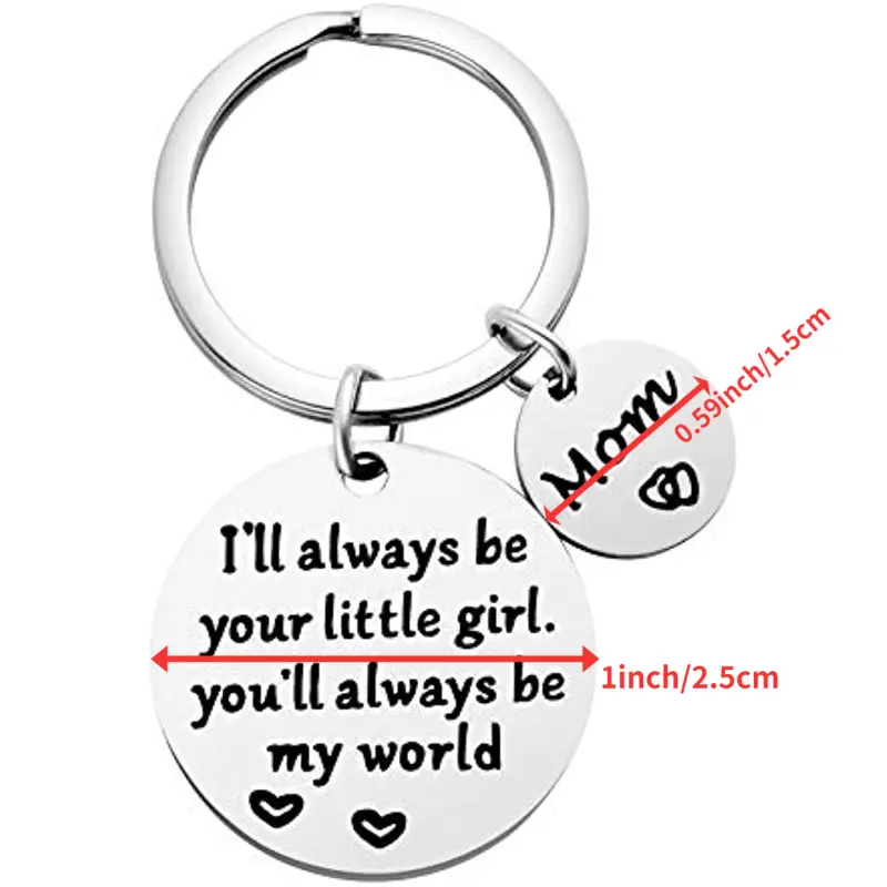 A Sweet And Meaningful Gift For Mom: I'll Always Be Your Little Girl (boy) Key  Chain - Temu
