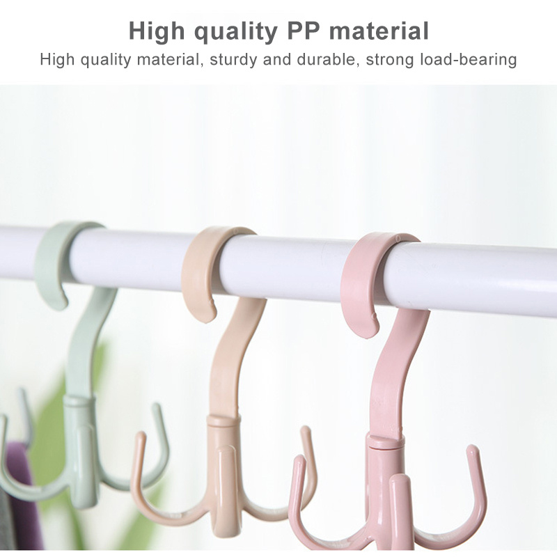 1pc space saving rotated hanger hooks wardrobe clothes rack hanger organizer bag hanger shoes belt scarf hanging rack closet hanger details 0