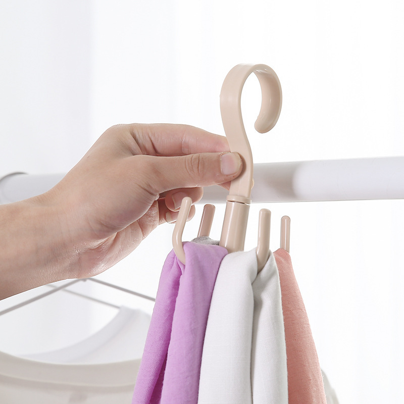 1pc space saving rotated hanger hooks wardrobe clothes rack hanger organizer bag hanger shoes belt scarf hanging rack closet hanger details 5