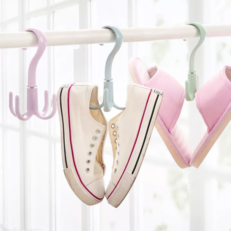 1pc space saving rotated hanger hooks wardrobe clothes rack hanger organizer bag hanger shoes belt scarf hanging rack closet hanger details 6