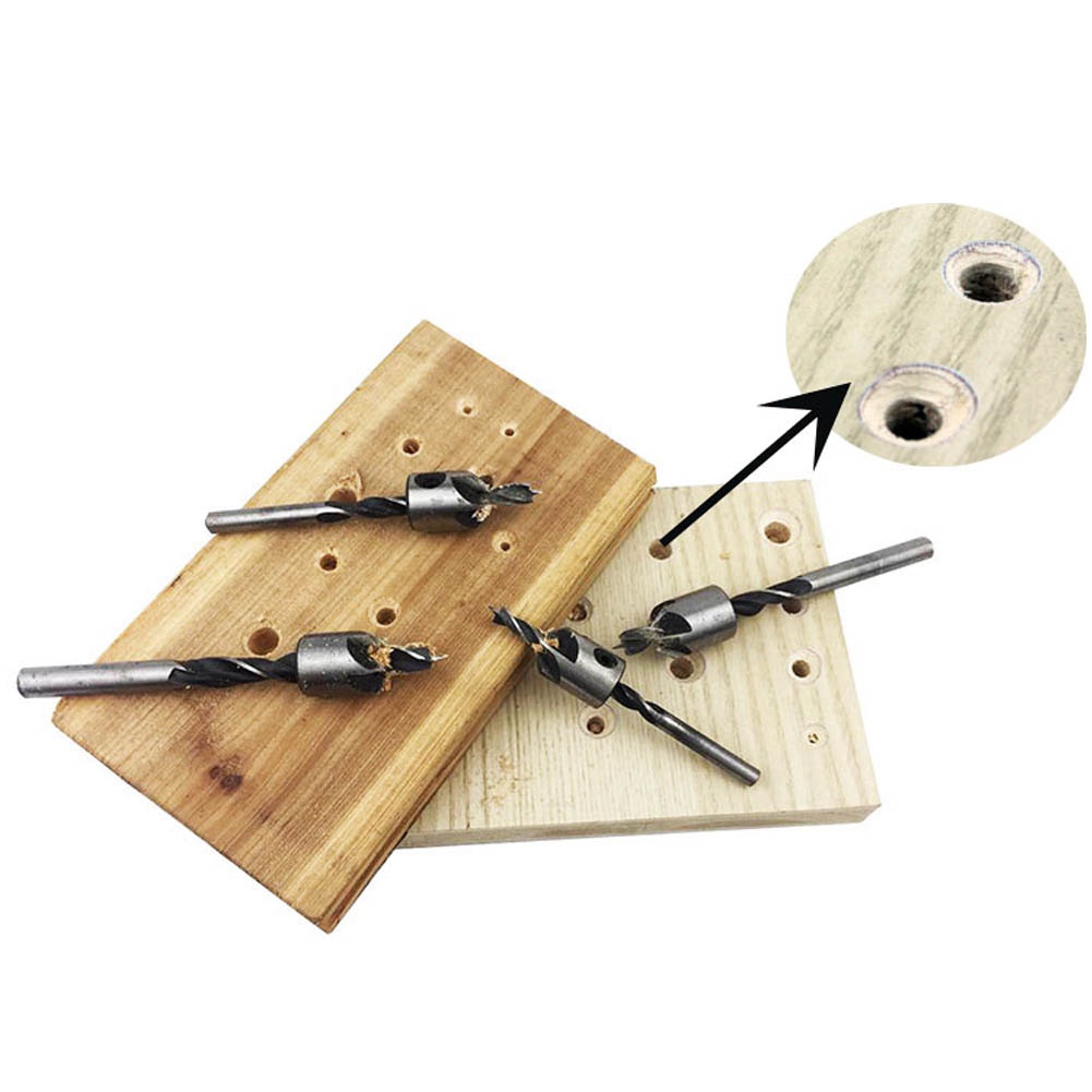 Jeu de forets à fraiser 4/7 pièces, jeu de forets à bois avec une clé  hexagonale, foret intelligent en acier à haute teneur en carbone pour le  travail du bois réglable 