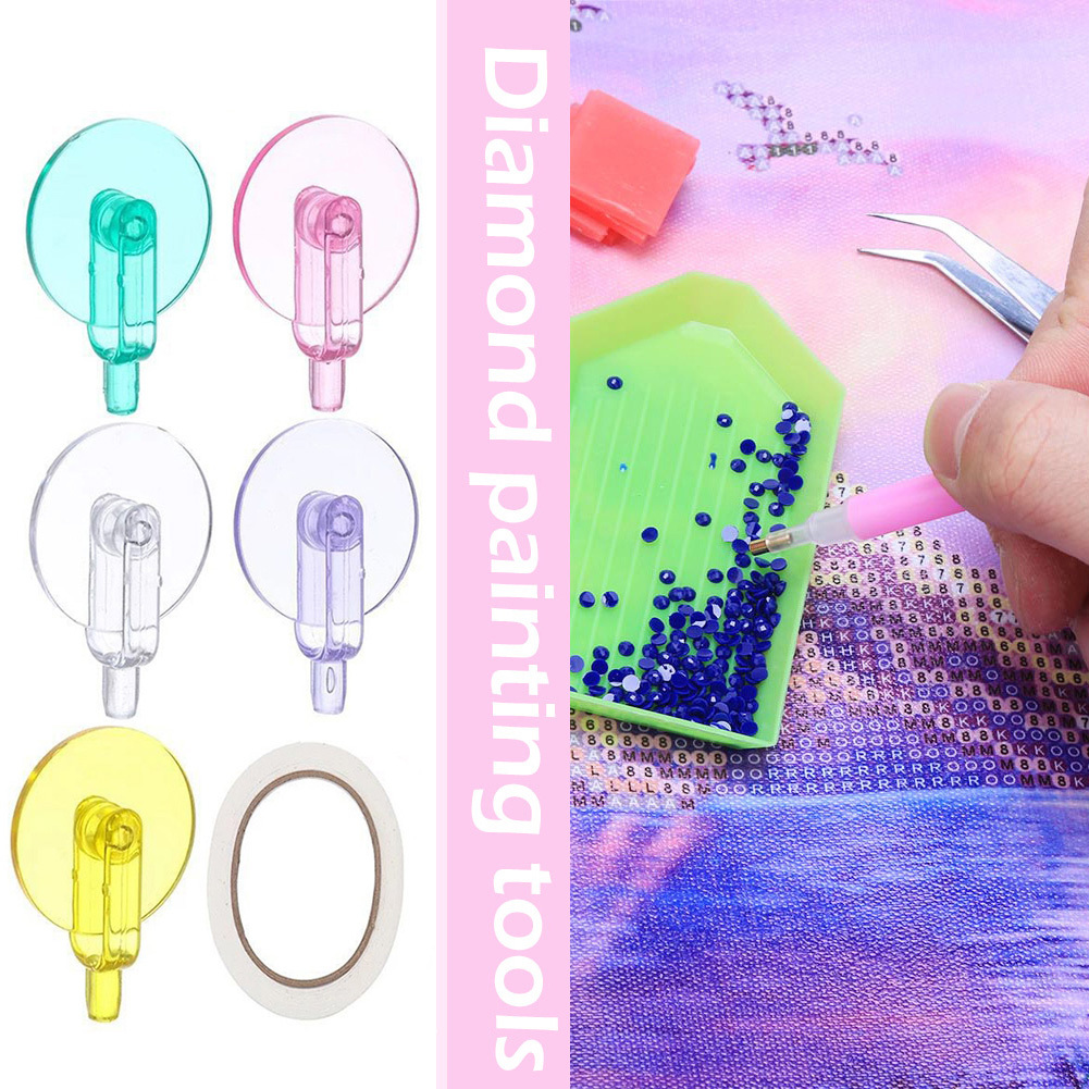 4pcs/set Artificial Diamond Painting Roller Scroll Wheel Point Drill Pens  With Tape,5D Artificial Diamond Painting Embroidery Accessories Tools