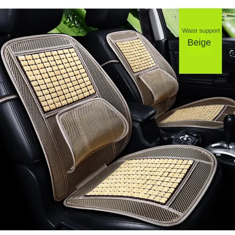 Car Cushion Summer Universal Wooden Beads Bamboo Sheet Cushion Breathable  Cooling Mat One-piece Wooden Beads Summer Cushion Seat Cushion - Temu