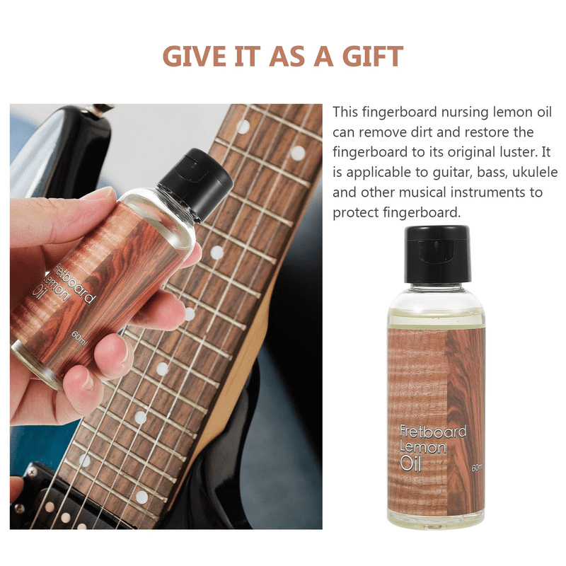 Guitar Care Lemon Oil Fretboard Cleaner Oil Kit Deep Cleaning Guitar Oil  And Cleaner For Fretboard And Fingerboard
