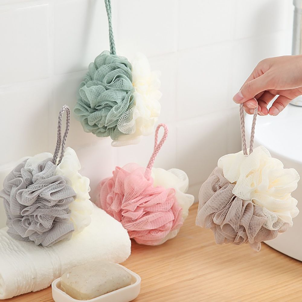 Esponjas de esponja de esponja de baño para ducha, bola de malla  exfoliante, cepillo para el cuerpo, lavado