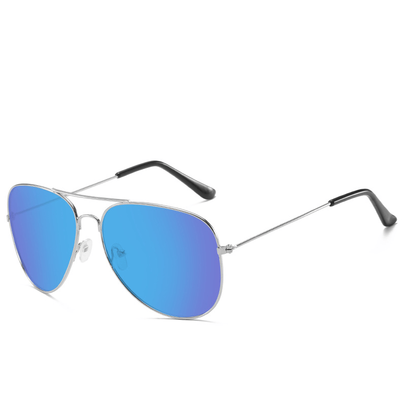 Classic Mirrored Pilot Reflective Metal Aviator Sunglasses