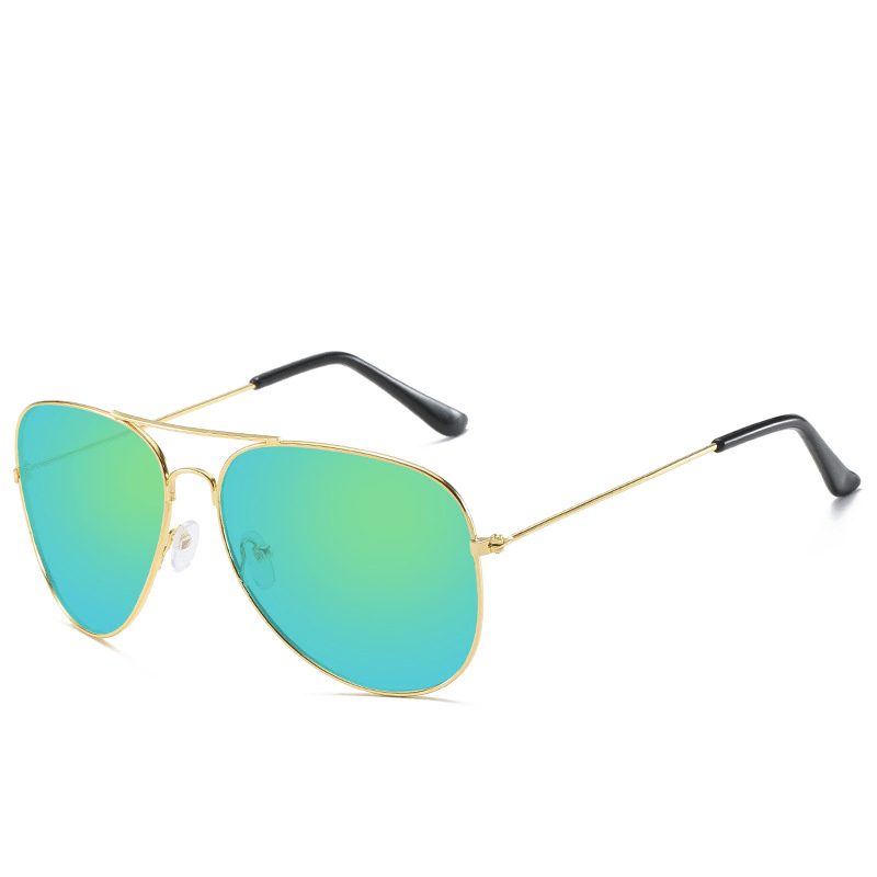 Classic Mirrored Pilot Reflective Metal Aviator Sunglasses
