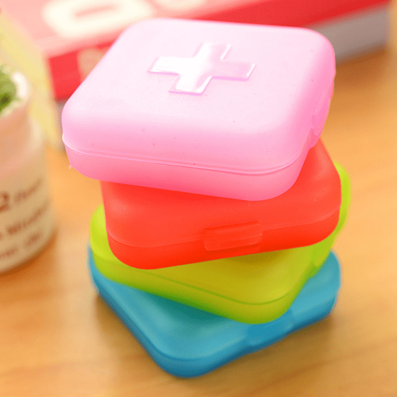 1pc Medicine Box Jewelry Storage Box Pill Organizer Portable Pill