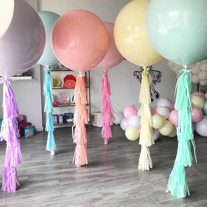 Macaron Pastel Balloons Mother's Day Large Round Latex - Temu