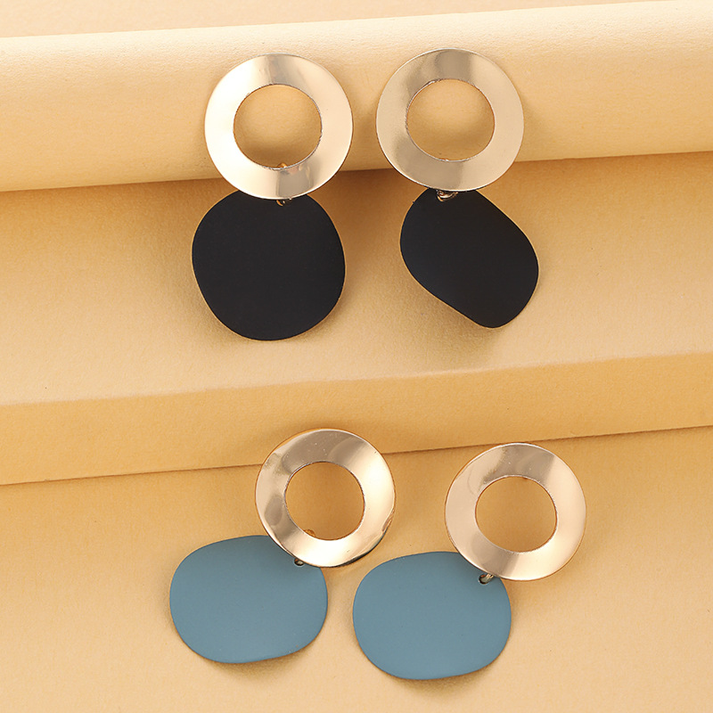 Geometric Hollow Round Earrings for Women