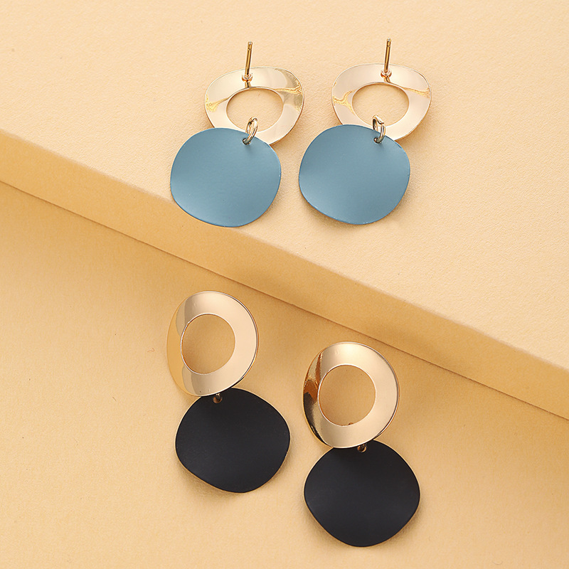 Geometric Hollow Round Earrings for Women