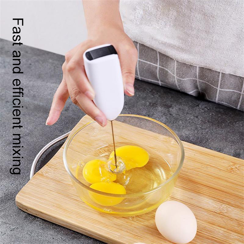 Stainless Steel Electric Milk Foamer Drink Cream Coffee Frother Stirrer  Mini Household Handheld Egg Beater Kitchen Gadgets